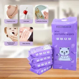 hbstreads Mini Baby Wipes Disposable Portable Pocket Water Wipes Baby Skin Care-picture-22