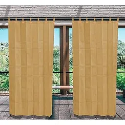 HDPE Fabric 85-90% Sun Blockage & UV Protection Loops with Button Balcony & Outdoor Curtains Temperature Reducing for Window&Door Curtains(Beige Color_4.5X6 Feet) 1 Piece-picture-17
