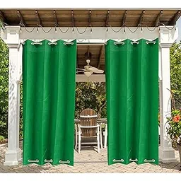 HDPE Fabric 85-90% Sun Blockage & UV Protection Top & Bottom Eyelet Balcony & Outdoor Curtain Temperature Reducing for Window&Door Curtain(Green Color_4.5X4.5 Feet) Pack of 2 Piece-picture-30