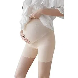 headbutt Women Under Dress Pregnancy Short Leggings Yoga Maternity Shorts Over The Belly (Skin, Free Size)-picture-48