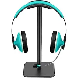 Headphone Stand Headset Holder with Aluminum Supporting Bar Flexible Headrest ABS Solid Base for All Headphones Size (Only Stand)-picture-14