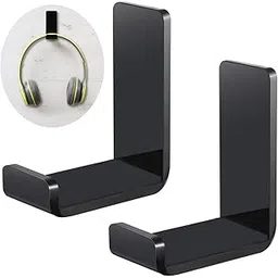 Headphone Stand Wall Mount (U-Shape - Pack of 2, Black)-picture-10