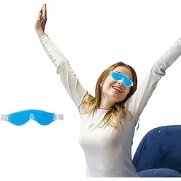 Heal Harbor Cooling Gel Eye Mask - Relief for Dark Circles, Dry Eyes, Pain, and Redness - Stretchable Eye Patches for Relaxation - Unisex (Blue) (1)-picture-12