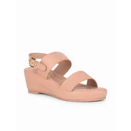 Healers by Liberty Women's Peach Back Strap Wedges image 1