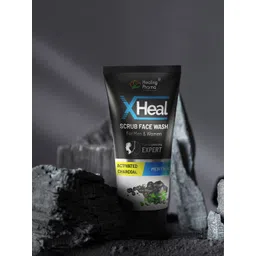 Healing Pharma Set Of 2 Xheal Activated Charcoal Scrub Face Wash-60g Each-picture-11