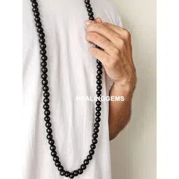 HEALINGGEMS Men Silver Silver-Plated Handcrafted Necklace image 1