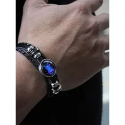 HEALINGGEMS Unisex Ceramic And Leather Wraparound Bracelet-picture-32