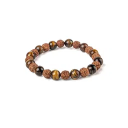 HEALINGGEMS Unisex Tiger Eye With Rudraksha Bracelet-picture-22