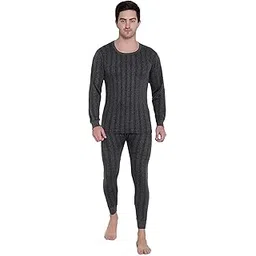 health fit india Thermal/Winter Inner Wear Set (Top & Bottom) - Warm and Comfortable Round Neck Full Sleeves Body Warmer Set for Men-picture-35