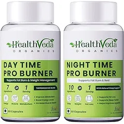 health veda organics private limited Health Veda Organics Day & Night Fat Burner Capsules for Men & Women | 24-Hour Metabolic Support & Weight Loss Support | 60 Capsules Each Pack-picture-26