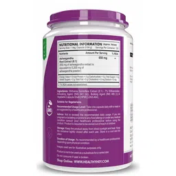 HealthyHey Nutrition Ashwagandha Root Extract,  120 capsules  image 3