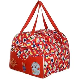 Heart Home Cotton Multiuses Teddy Print Mothers Bag/Diapers Bags With Handle For Traveling & Storing (Red) 52HH4016-image-8