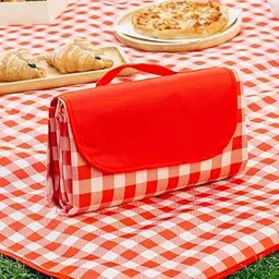Heart Home Picnic Mat | Foldable Blanket for Picnic | Water Resistant Handy Mat | Portable Mat for Outdoor | Bag Design Picnic Mat | JY2208 | Red-image-34