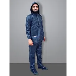 Heart Home PVC Raincoat with Adjustable Hood for Men & Women (Navy Blue) 54HH4140.-picture-32