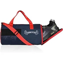 Heart Home Water Resistant 3 Compartment Gym Bags for Men |Yoga/Workout & Football Bag with Shoulder Strap & Shoe Compartment for Girls & Boys | Red & Blue-picture-24
