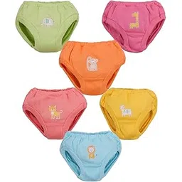 Baby Girls and Baby Boys 100% Organic Cotton Lightweight Underwear/Bloomers/Rompers/Panty,Age (0-5Years)-image-25