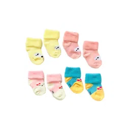 heartbury Kids Pack Of 4 Cotton Ankle-Length Socks-picture-24