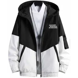 HEATGO Men Colorblock Casual Jacket Printed Men Wind Cheater-image-1