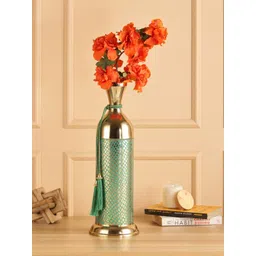 HEAVEN HOME'S BY V DECORE Gold-Toned & Orange Printed Vases-picture-20
