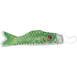 HEAVENGLOW 13x40cm Japanese Carp Windsock Streamer Fish Nobori Koinobori Green-picture-31
