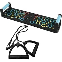 HEAVENGLOW Workout Board Pushup Bar Home Exerciser Pushup Stand for Women Men Adults-Sporting Goods-Fitness Running & Yoga-Strength Training-Push Up Stands-1 Push Board1 Pull Rope-picture-27