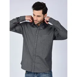 Heed Attentive Men Grey Check Cotton Casual Shirt image 2