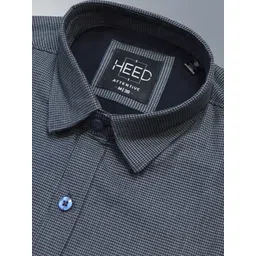 Heed Attentive Men Grey Check Cotton Casual Shirt image 5