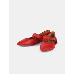 HEEL YOUR SOLE Women Ballerinas with Buckles Flats-picture-7