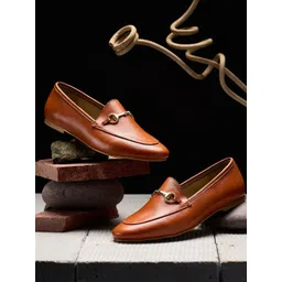 HEEL YOUR SOLE Women Buckled Leather Horsebit Loafers-picture-27