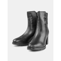 HEEL YOUR SOLE Women Round Toe Zip Regular Boots-picture-31