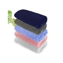 Heelium Blue & grey 5-Pcs 600 GSM Bamboo Anti-Bacterial Face Towels-picture-17