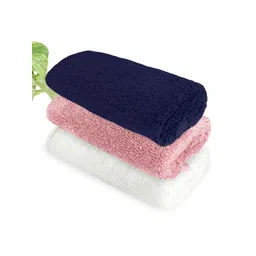 Heelium Blue & White 3-Pcs 600 GSM Anti-Bacterial Bamboo Face Towels-picture-12