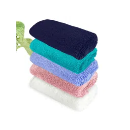 Heelium Blue & White 5-Pcs 600 GSM Bamboo Face Towels-picture-22