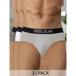 Heelium Men Pack Of 3 Bamboo Super Soft & Odour Free Comfort Fit Briefs P3-BRIEF-DGWHTLG-S-picture-22