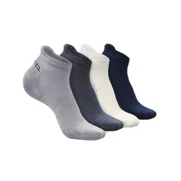 Heelium Men Pack of 4 Padded Base Anti-bacterial Bamboo Ankle Length Socks-picture-13