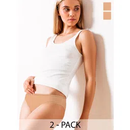 Heelium Pack Of 2 Mid-Rise Seamless Hipster Briefs P2-W-Brief-BGE-L-picture-21