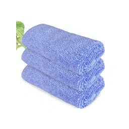 Heelium Set of 3 Blue Solid 600 GSM Face Towels-picture-41