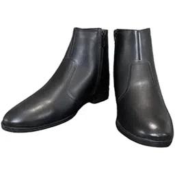 heightx Height Increasing Elevator Pure Leather Black Long Zip Shoes with Guaranteed 3 Inch Height Incease-picture-21