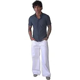 hektor Men’s Open Button Shirt–Short Sleeve Big Check Shirt|Premium Nlyon Blend,Relaxed Regular Fit,Smart Casual-picture-24