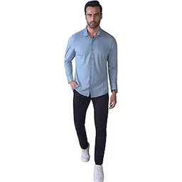 hektor Men's Thick Thin Jacquard Open Button Shirt-picture-39