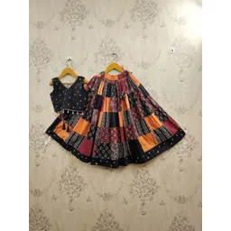 Helene Girls Embellished Beads and Stones Semi-Stitched Lehenga & Blouse With Dupatta-picture-31