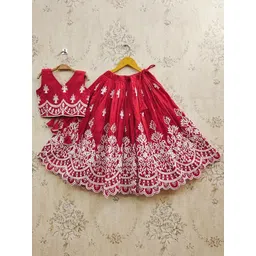 Helene Girls Embroidered Thread Work Ready to Wear Lehenga &-picture-38
