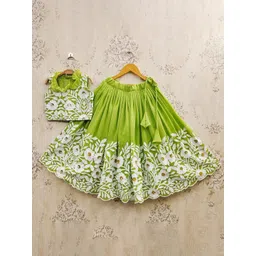 Helene Girls Embroidered Thread Work Ready to Wear Lehenga &-picture-27