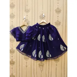 Helene Girls Embroidered Thread Work Ready to Wear Lehenga &-picture-16