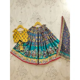 Helene Girls Printed Ready to Wear Lehenga & Blouse With Dupatta-picture-32