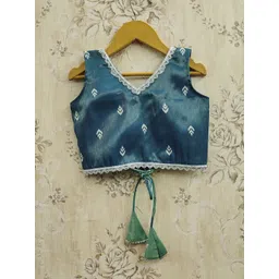 Helene Girls Printed Tie and Dye Semi-Stitched Lehenga & Blouse With Dupatta-picture-12