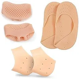 HELIMIX Heel Socks Combo Anti Crack Full Length Silicone Sandal Foot Protector Moisturizing Socks Silicone Gel Full Heel Pad Cracked Heels, Rough Skin, Dead Skin, Calluses Remover Men & Women Socks for Foot-Care-picture-24