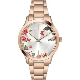 helix by Timex Analog Watch for Women with Silver Round Dial & Rose Gold Stainless Steel Bracelet Band Water Resistant Women's Wrist Watches - TW053HL07-picture-27