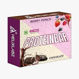 Helixlabz 20g Berry Punch & Chocolate Daily High Fiber Protein Bar (Pack of 6)-picture-11