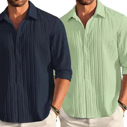 helken Men Regular Fit Solid Casual Shirt-picture-26